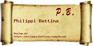 Philippi Bettina névjegykártya